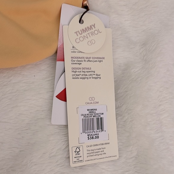 CALIA High Rise Side Tie Bikini Bottom - Picture 2 of 5